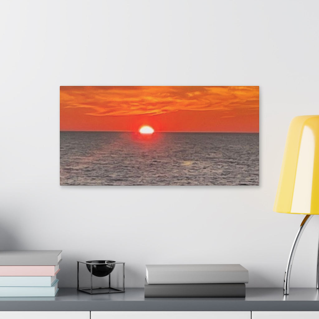 Classic Stretched Canvas Ocean Sunset