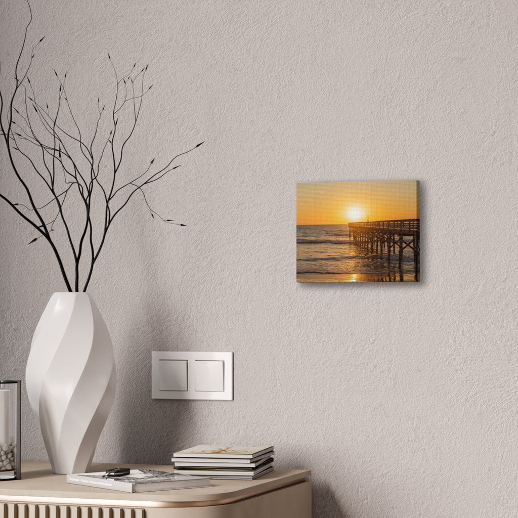 Sunset Pier Canvas Wall Art - Stretched 0.75"