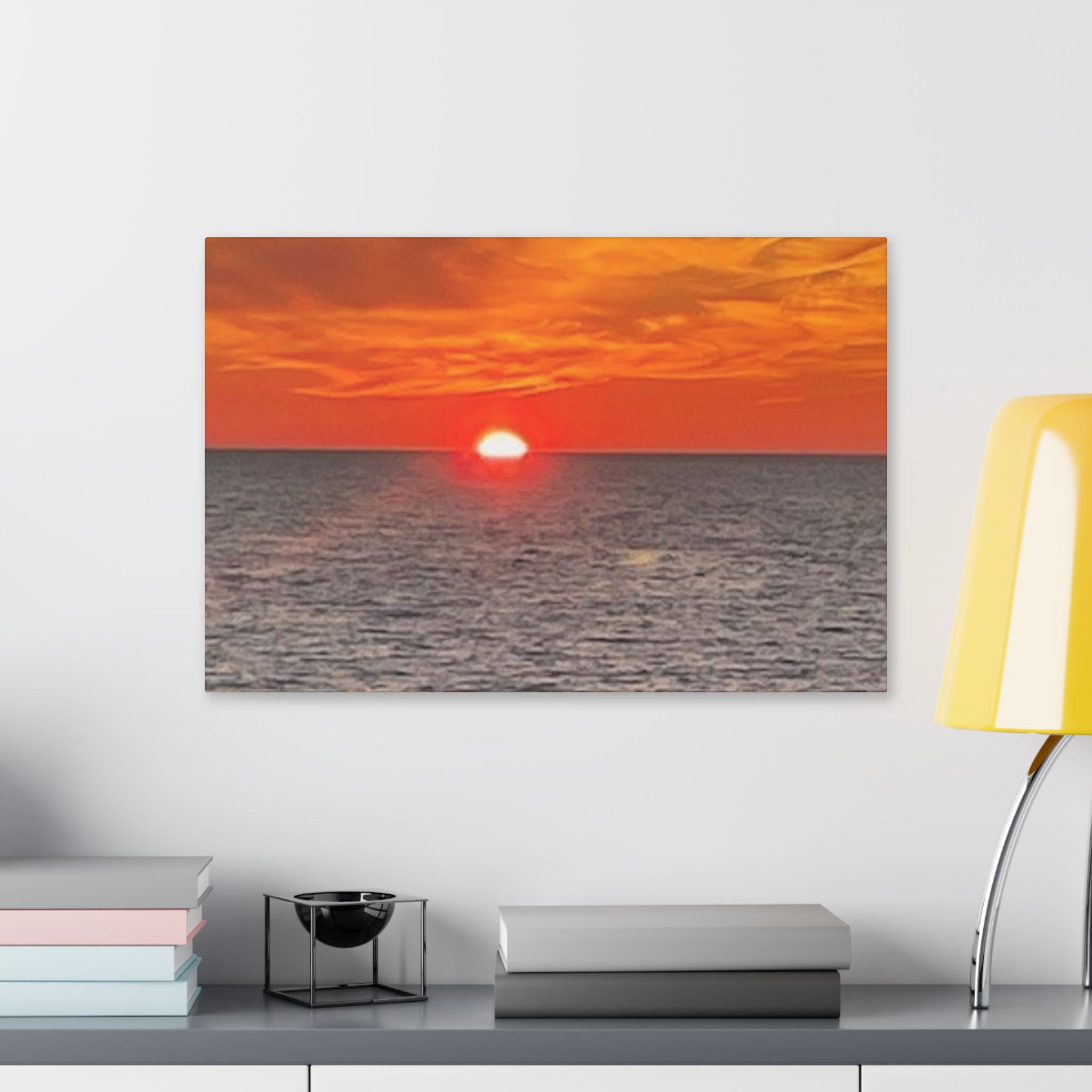 Classic Stretched Canvas Ocean Sunset