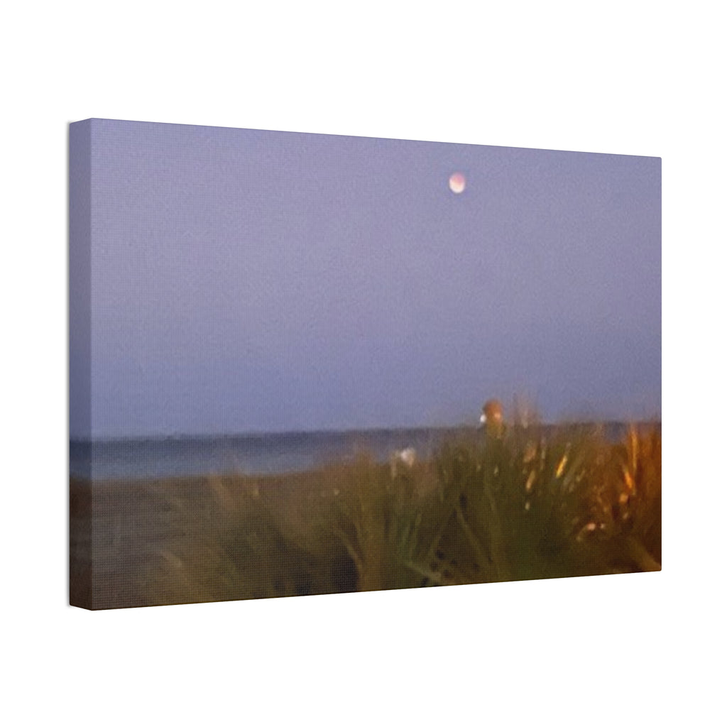 Moonlit Beach Canvas Print — Tranquil Coastal Wall Art