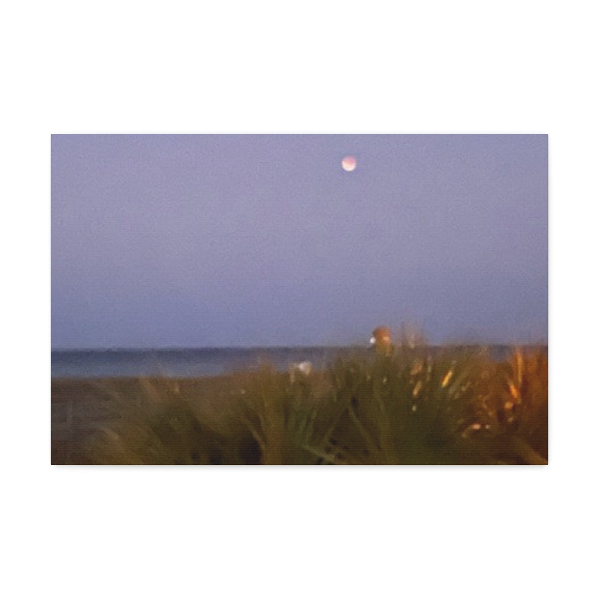 Moonlit Beach Canvas Print — Tranquil Coastal Wall Art