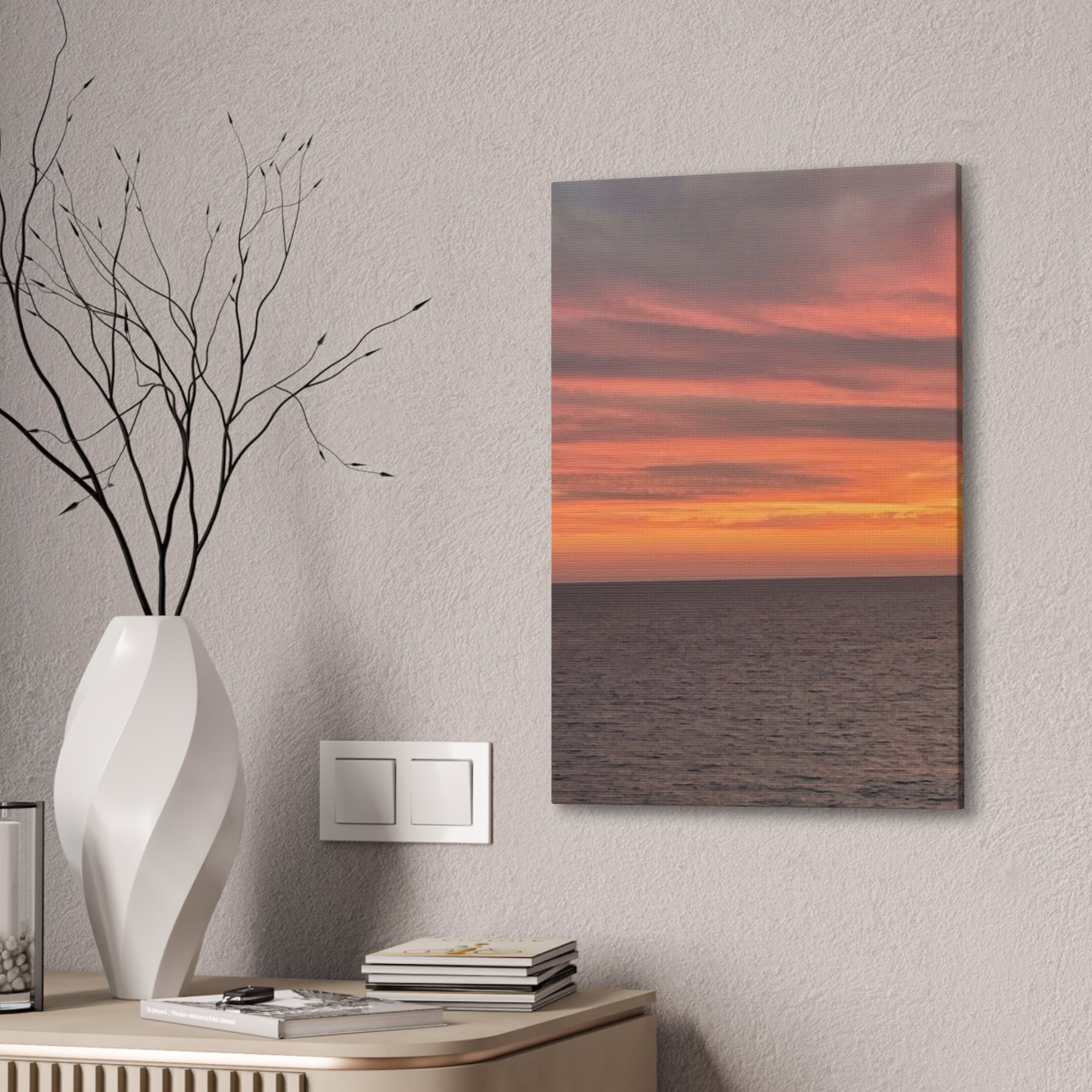 Canvas Stretched Evening Ocean View