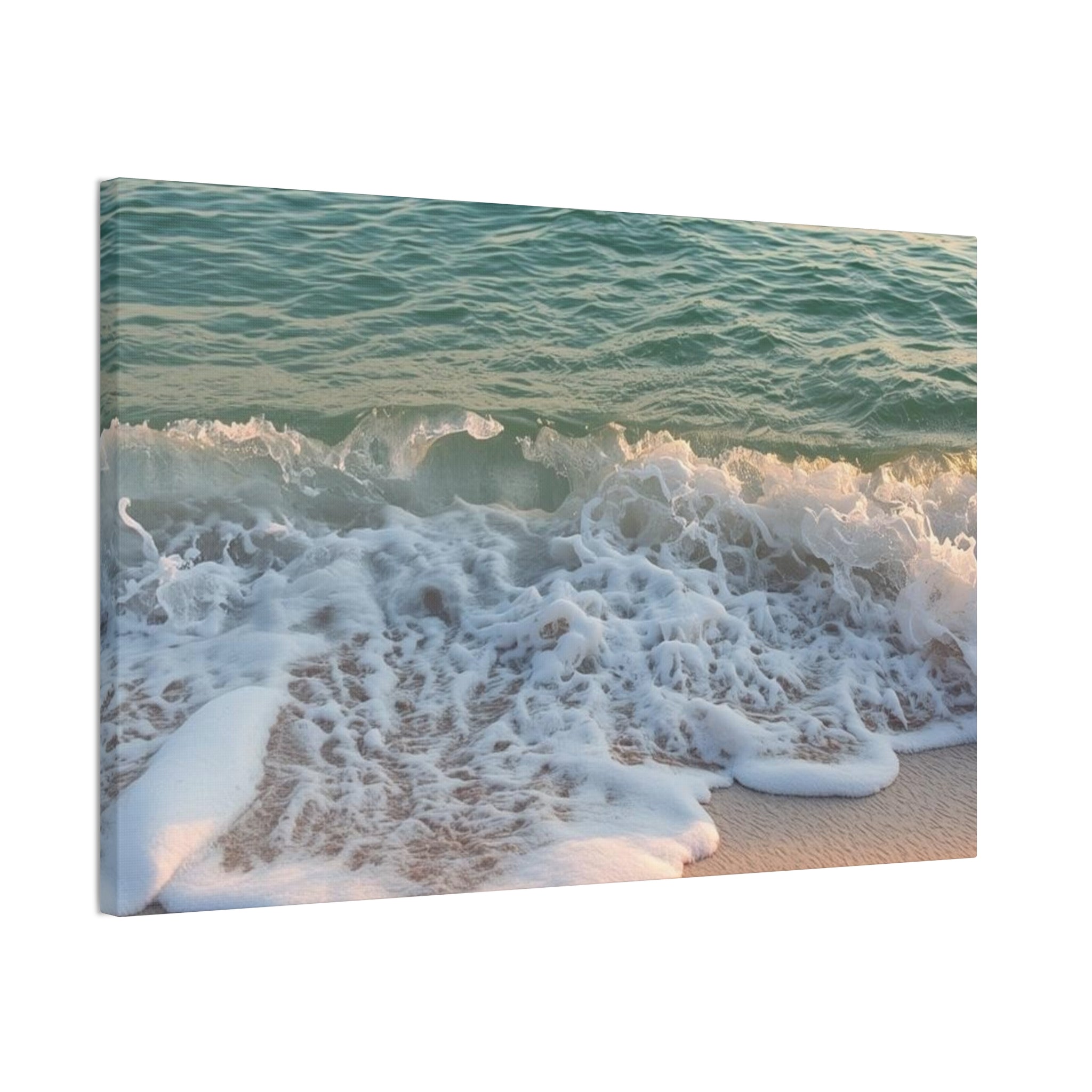 Beach Waves Canvas Print — Seashore Ocean Wall Art (Stretched Canvas 0.75")