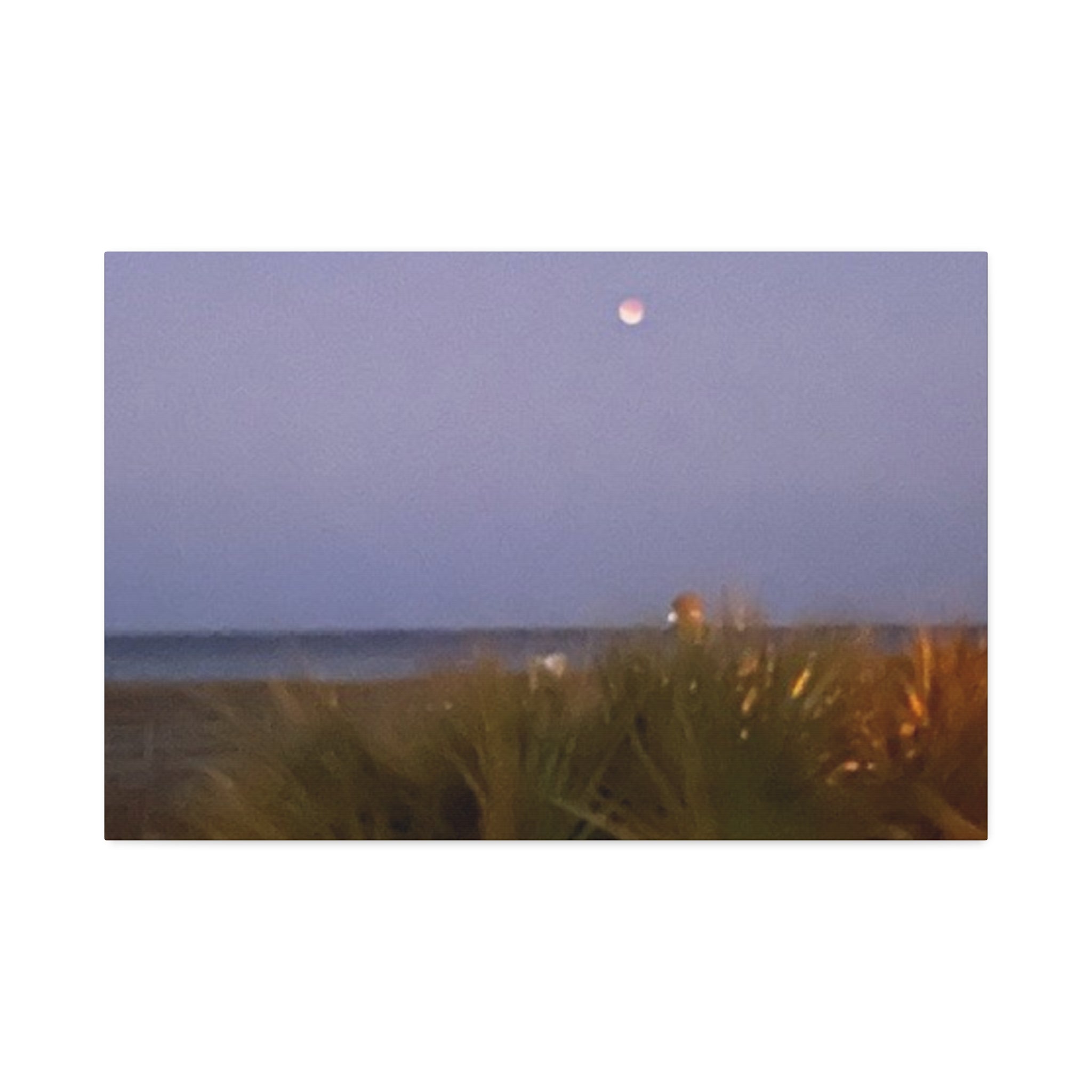Moonlit Beach Canvas Print — Tranquil Coastal Wall Art