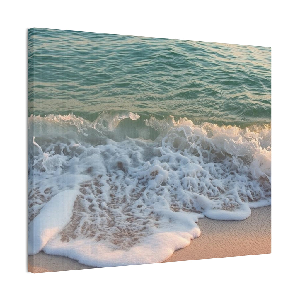 Beach Waves Canvas Print — Seashore Ocean Wall Art (Stretched Canvas 0.75")