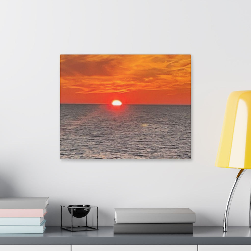Classic Stretched Canvas Ocean Sunset