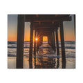 Sunset Pier Canvas Print — Stretched 0.75" Beach Wall Art