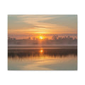 Sunrise Marsh Canvas Print — Tranquil Lake Landscape Wall Art