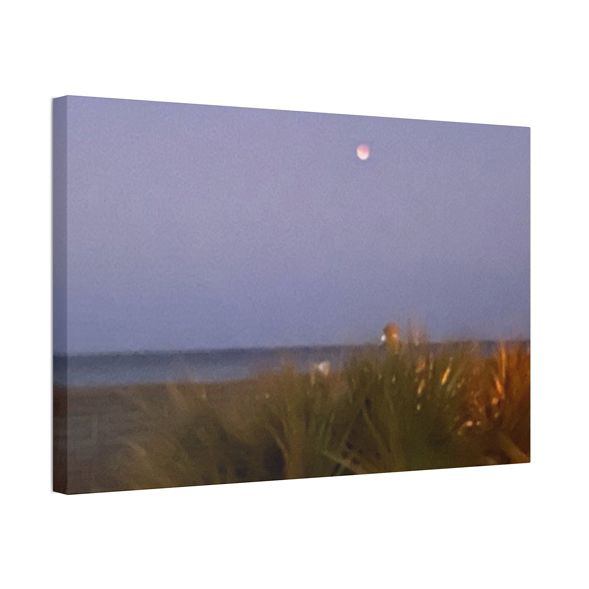 Moonlit Beach Canvas Print — Tranquil Coastal Wall Art