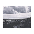 Black & White Coastal Pier Matte Canvas Print — Stretched Wall Art
