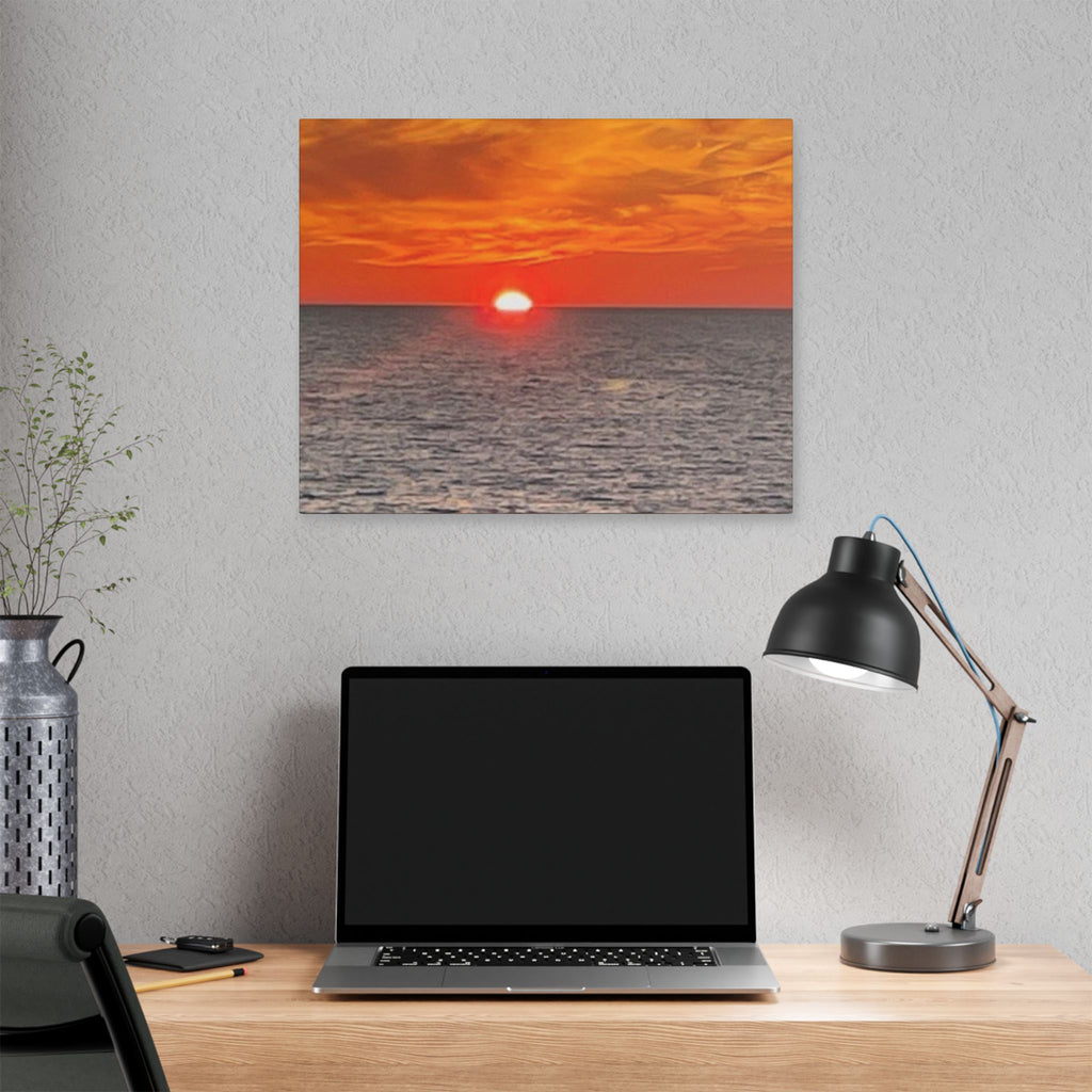 Classic Stretched Canvas Ocean Sunset