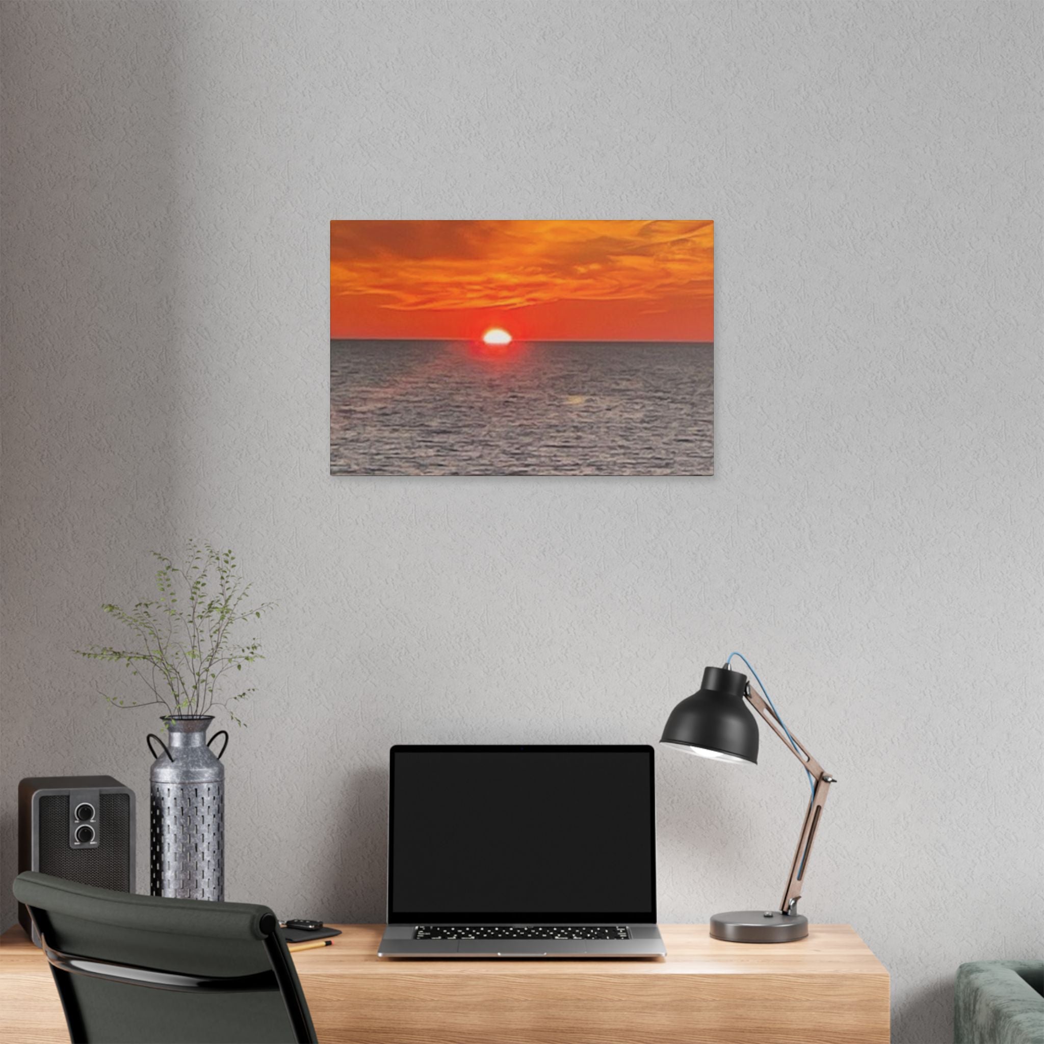 Classic Stretched Canvas Ocean Sunset