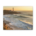 Coastal Lighthouse Sunrise Canvas Wall Art — Ocean Waves Seascape Print